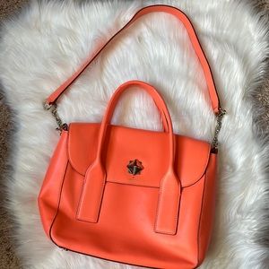 Kate Spade bright orange handbag